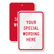Custom Red Vertical Template Parking Sign