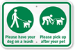 Have Your Dog On A Leash Sign