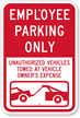 Employee Parking Sign