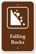 Falling Rocks - Campground, Guide & Park Sign