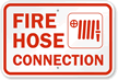 Fire Hose Connection Fire and Emergency Sign