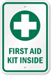 First Aid Kit Inside First Aid Sign