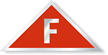 F  Triangular, Red Background