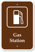 Gas Station Campground Park Sign