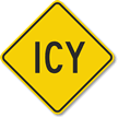 Warning Icy Sign