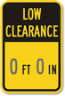 Low Clearance, Custom Parking Garage Sign