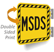 MSDS Sign with Striped Border