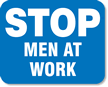 STOP Men At Work Railroad Sign