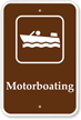 Motorboating Campground Park Sign