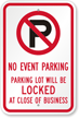 Restricted Parking Sign