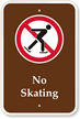 No Skating Campground Park Sign