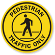 Pedestrian Traffic Only with Graphic Sign