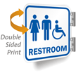 Unisex And Handicap Restroom Symbol Sign