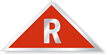 R  Triangular, Red Background