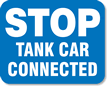 STOP Tank Car Connected Railroad Clamp Sign
