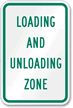 Loading And Unloading Zone Aluminum Reserved Parking Sign