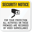 Security Notice   Video Surveillance (With Graphic) Sign