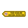 Add Your Custom Headline Left Arrow Sign