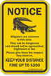 Keep Your Distance, Georgia Alligator Warning Sign