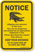Keep Your Distance, South Carolina Alligator Warning Sign