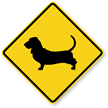 Basset Hound Symbol Guard Dog Sign