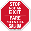 Bilingual Stop Pare   Not An Exit Sign