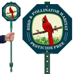 Bird And Pollinator Habitat LawnBoss Sign And Stake Kit