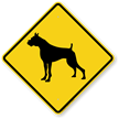 Boxer Symbol Guard Dog Sign