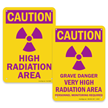 Caution Grave Danger Very High Radiation Area Sign