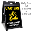 Caution Very Slippery When Wet Sign