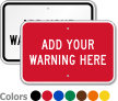 Create Own Horizontal Industrial Warning Sign