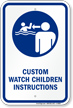 Customizable Watch Children Instructions Sign