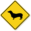 Dachshund Symbol Guard Dog Sign