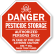 Danger Pesticide Storage Authorized Persons Only Sign