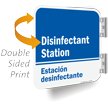 Disinfectant Station Bilingual Double Sided Sign