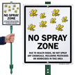 Do Not Spray Any Chemicals No Spray Zone Sign Stake Kit