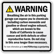 Enclosed Parking Facility Prop 65 Sign