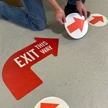 Exit This Way with Up Arrow Directional Floor Sign