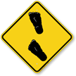 Bigfoot Symbol Caution Sign