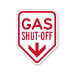 Gas Shut Off With Down Arrow Sign