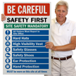 Jobsite Safety   Combined Be Careful Safety First Site Safe Mandatory