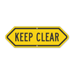 Keep Clear Bi-Directional Emergency Sign