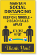 Maintain Social Distancing At Least 6 Feet Sign Panel