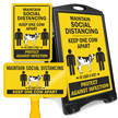 Maintain Social Distancing Keep One Cow Apart Sign