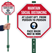 Social Distancing LawnBoss Sign