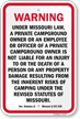 Missouri Liability Campground Sign