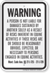 Montana Equine Liability Sign