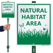 Natural Habitat Area LawnBoss Sign And Stake Kit