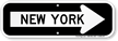 New York City Traffic Direction Sign