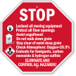 Lockout All Moving Equipment OSHA Safety Initiative Sign